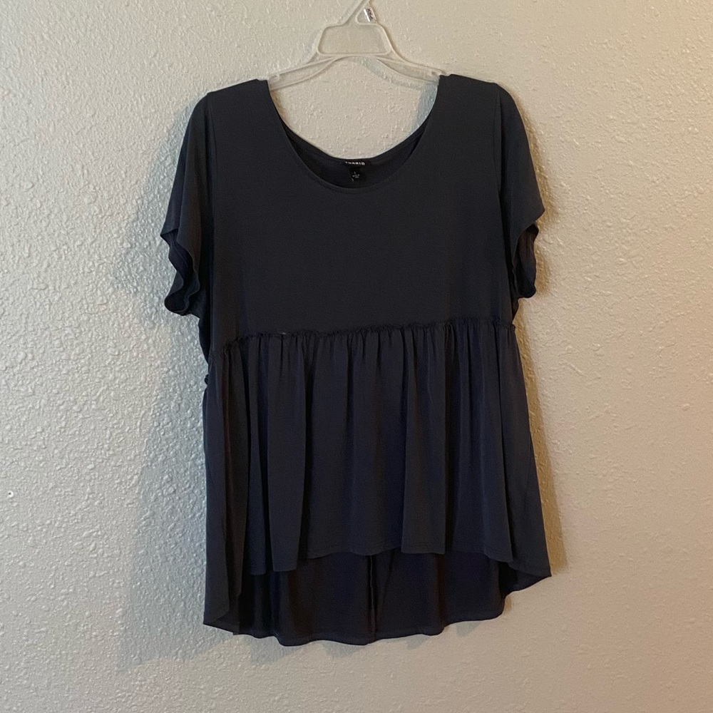 Torrid size 1 gray babydoll top